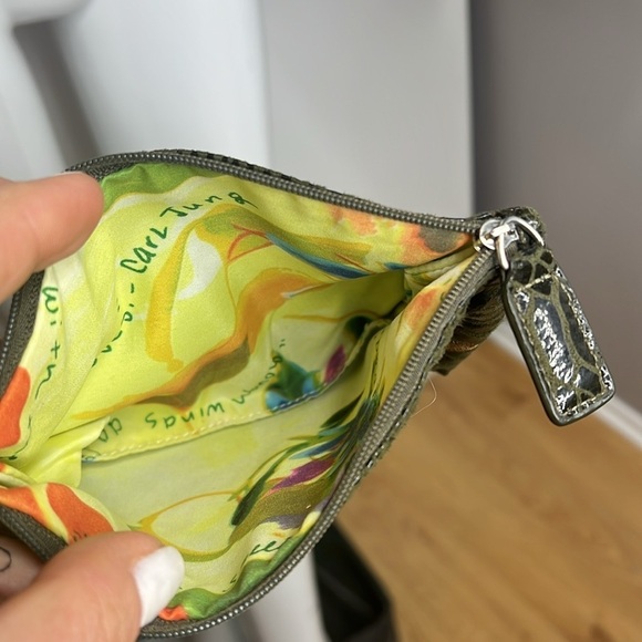 Carlos Falchi Barbarella Olive Green Tote Bag with Pouch - Picture 8 of 8